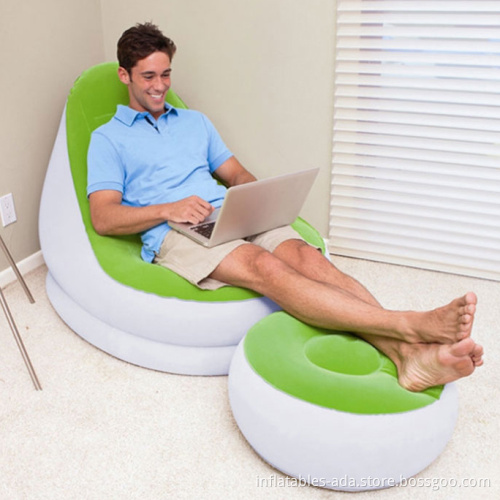 Comfortable relax recliner inflatable lazy sofa chair beanbag lounge chair inflatable living room party air sofa chair set
